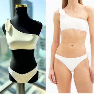 🆕 ZIMMERMANN 🧿 NWOT Riders Knotted One-Shoulder Bikini - Size 2 - US6/8